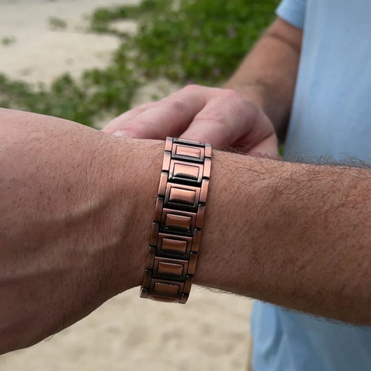 Mens Copper Magnetic Bracelet TRIPLE Power